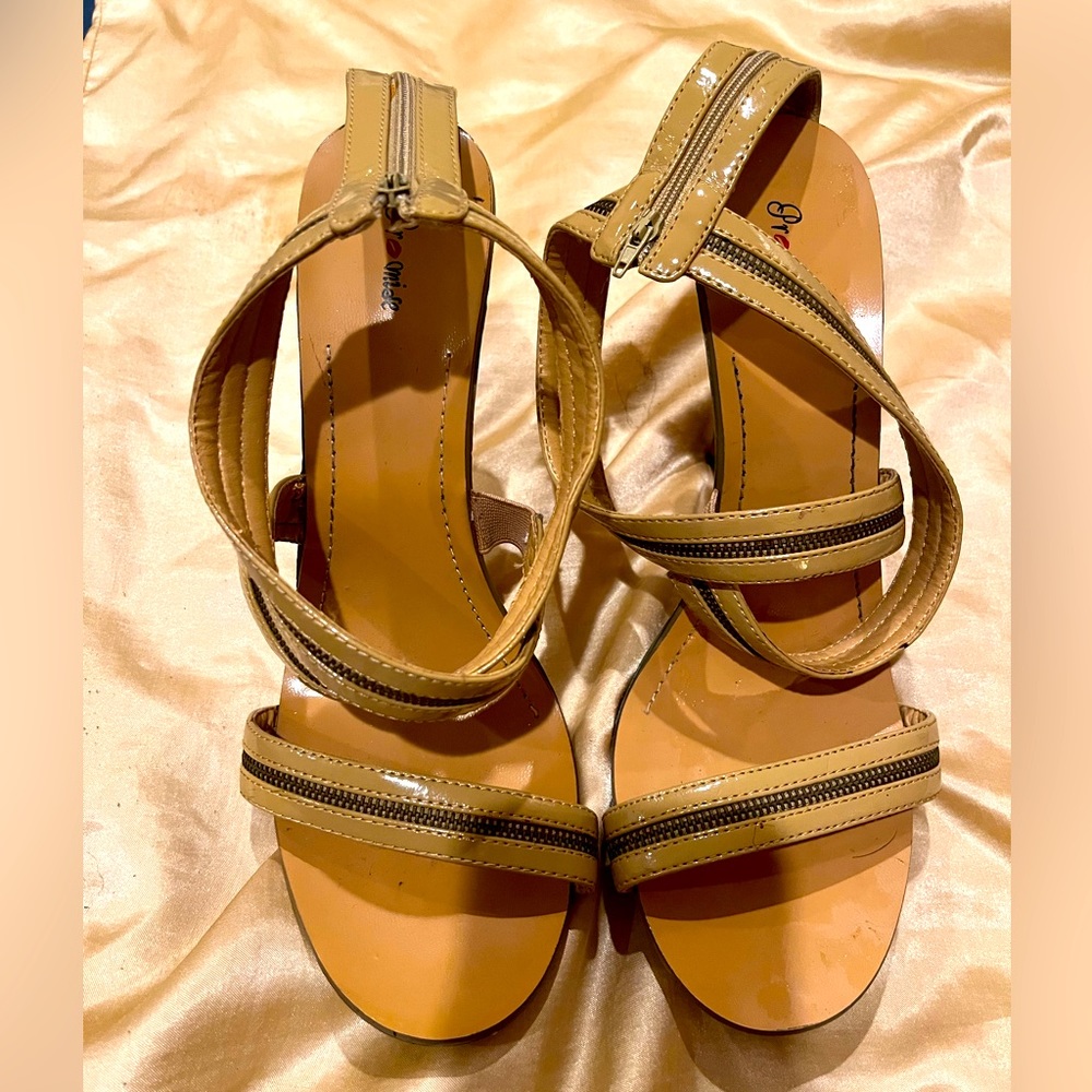 Tan Strappy Heels